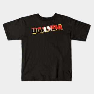 Uganda vintage style retro souvenir Kids T-Shirt